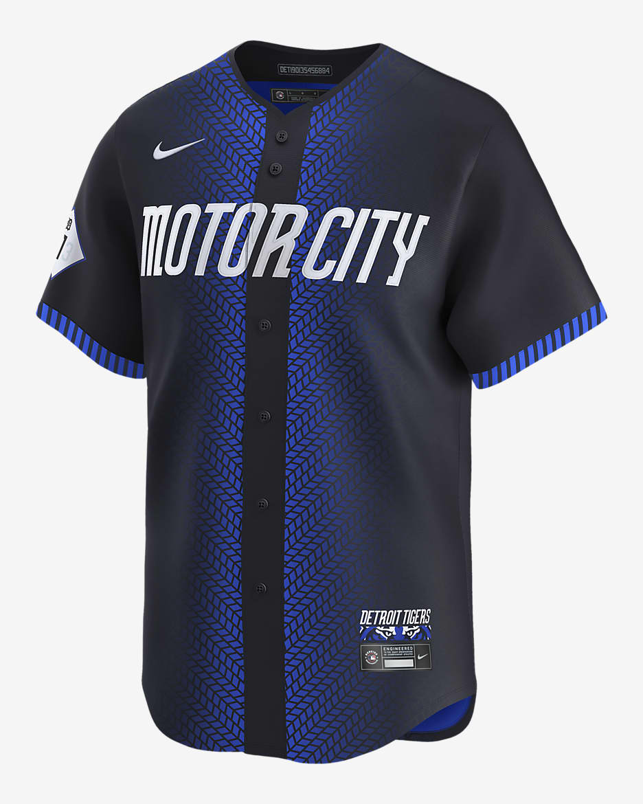 Men s Nike Javier Baez Navy Detroit Tigers 2024 City Connect Limited Jersey Size Large Blue